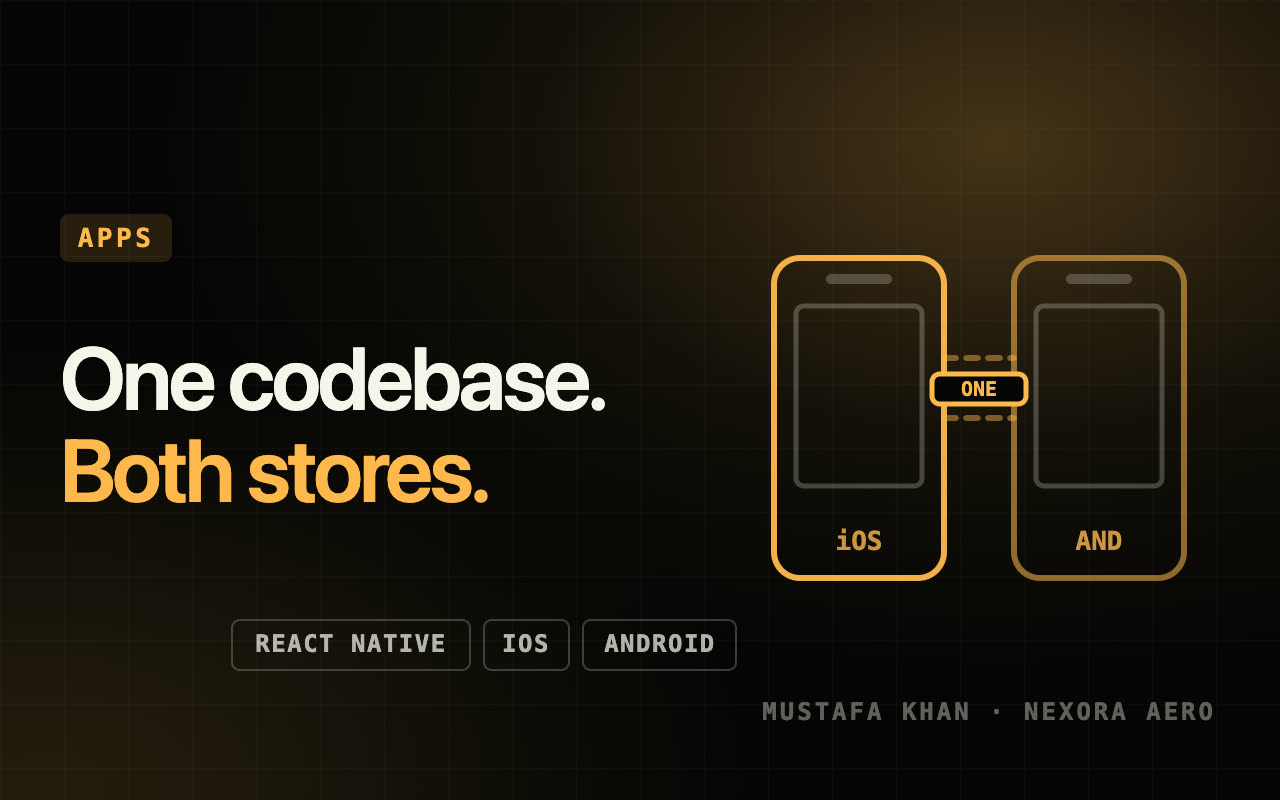 Build a cross-platform mobile app in React Native — Apps (Mobile · Desktop) service by Mustafa Khan on Nexora Aero