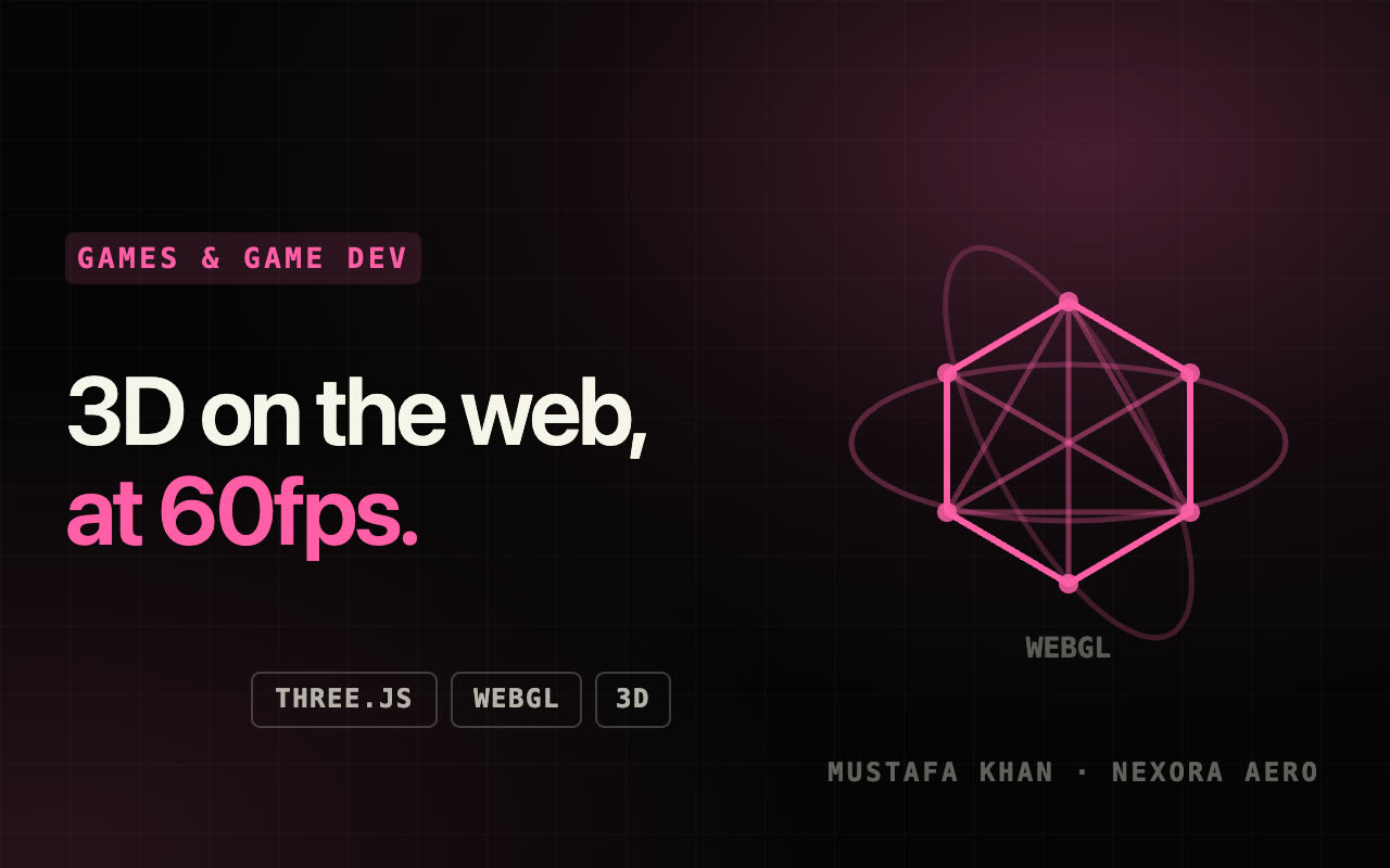 Create an interactive Three.js 3D web experience or mini-game — Games & Game Dev service by Mustafa Khan on Nexora Aero