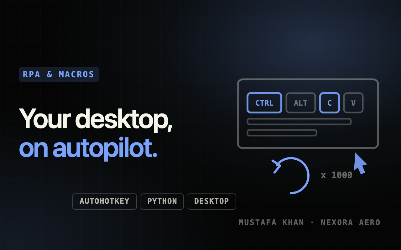 Build a cross-platform desktop automation tool — RPA & Macros service by Mustafa Khan on Nexora Aero